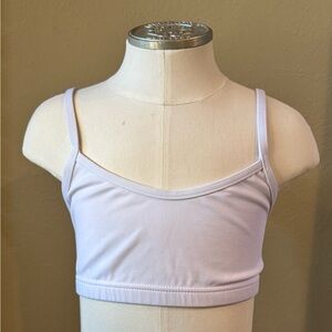 Capezio White Spaghetti Strap Bra Top